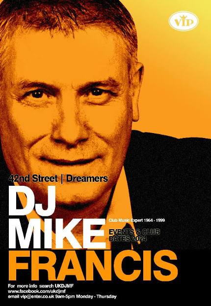 dj mike francis poster stockport, saddleworth, 