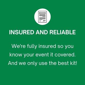 Mobile disco fully insured so you know your event is covered